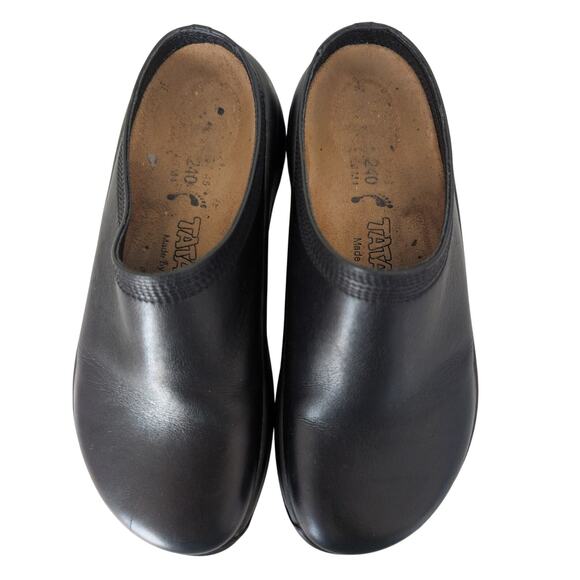 Birkenstock Tatami Chunky Black Leather Clogs Women 6.5/37 Shoe Slip On Comfort - Picture 5 of 7
